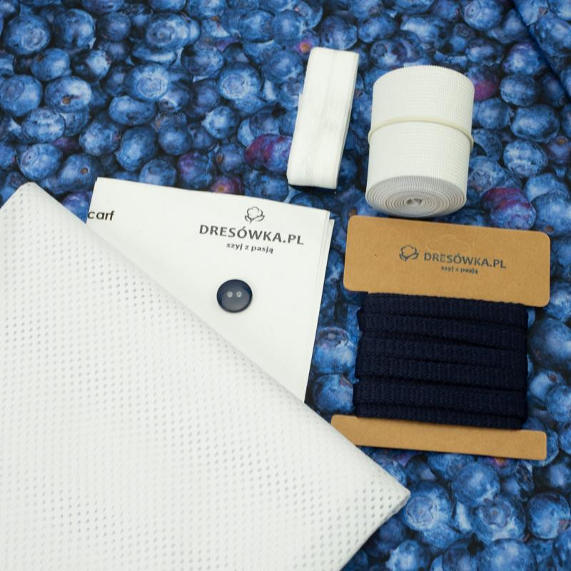 Men's swim trunks - BLUEBERRIES  - sewing set