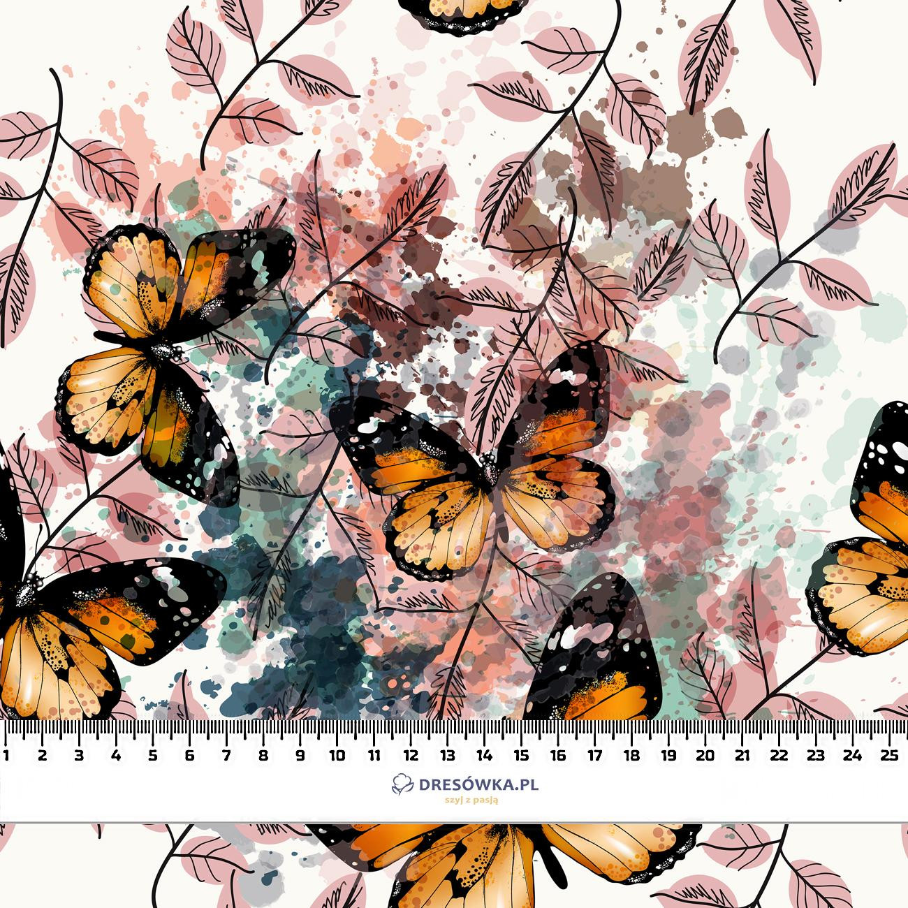 Butterfly & Flowers wz.13 - single jersey 