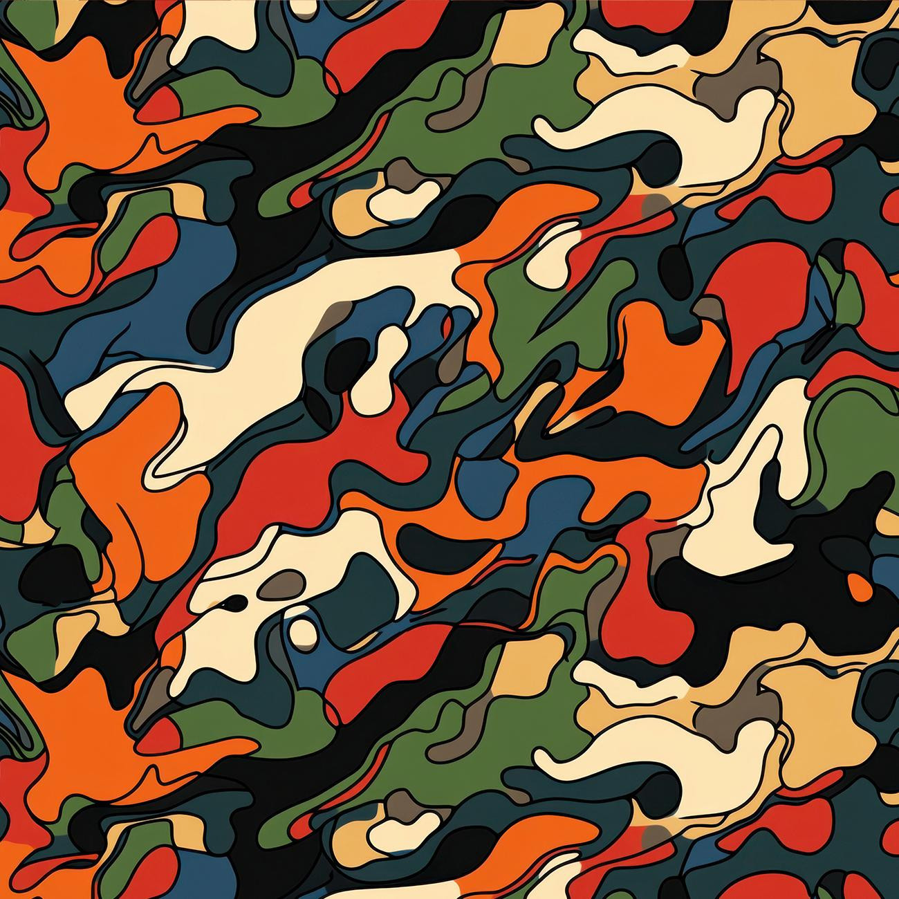 CAMO MORO WZ.5 - Viscose jersey