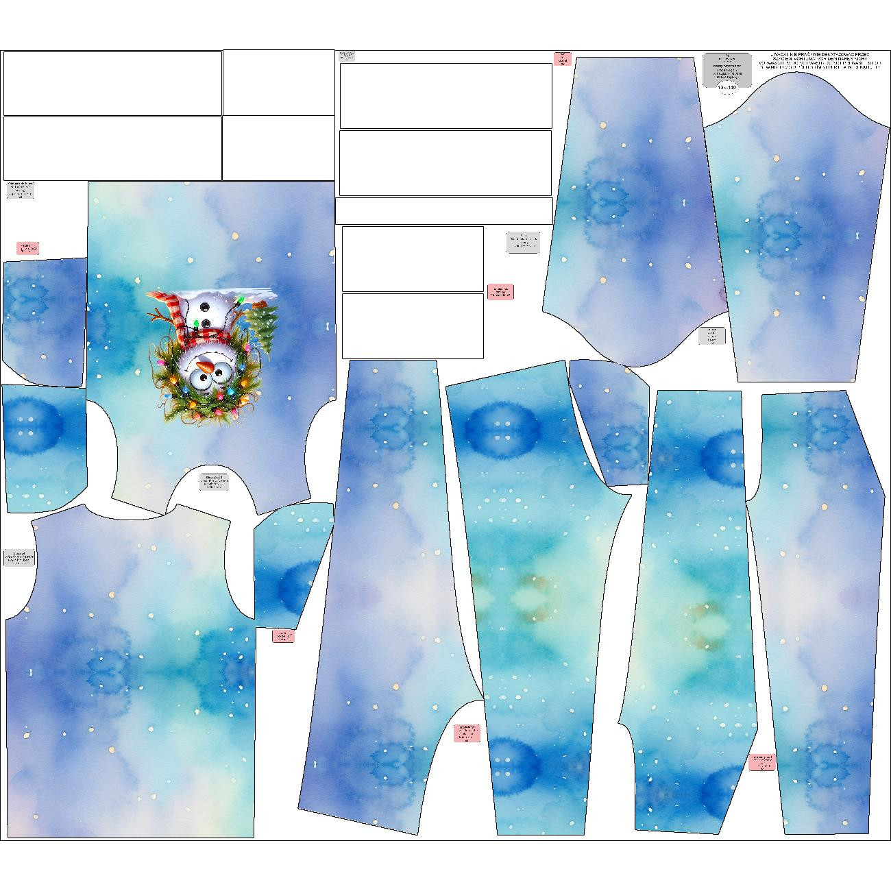 Children's tracksuit (MILAN) - Christmas animal wz. 8 - sewing set