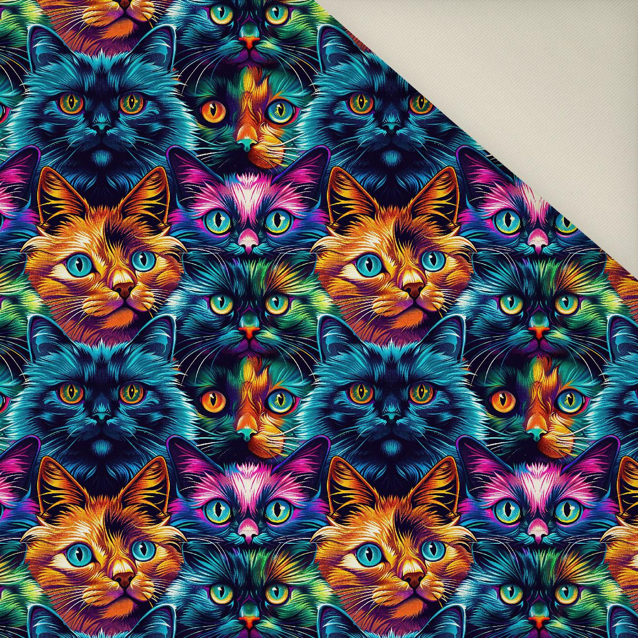 COLORFUL CATS  mini- Upholstery velour 