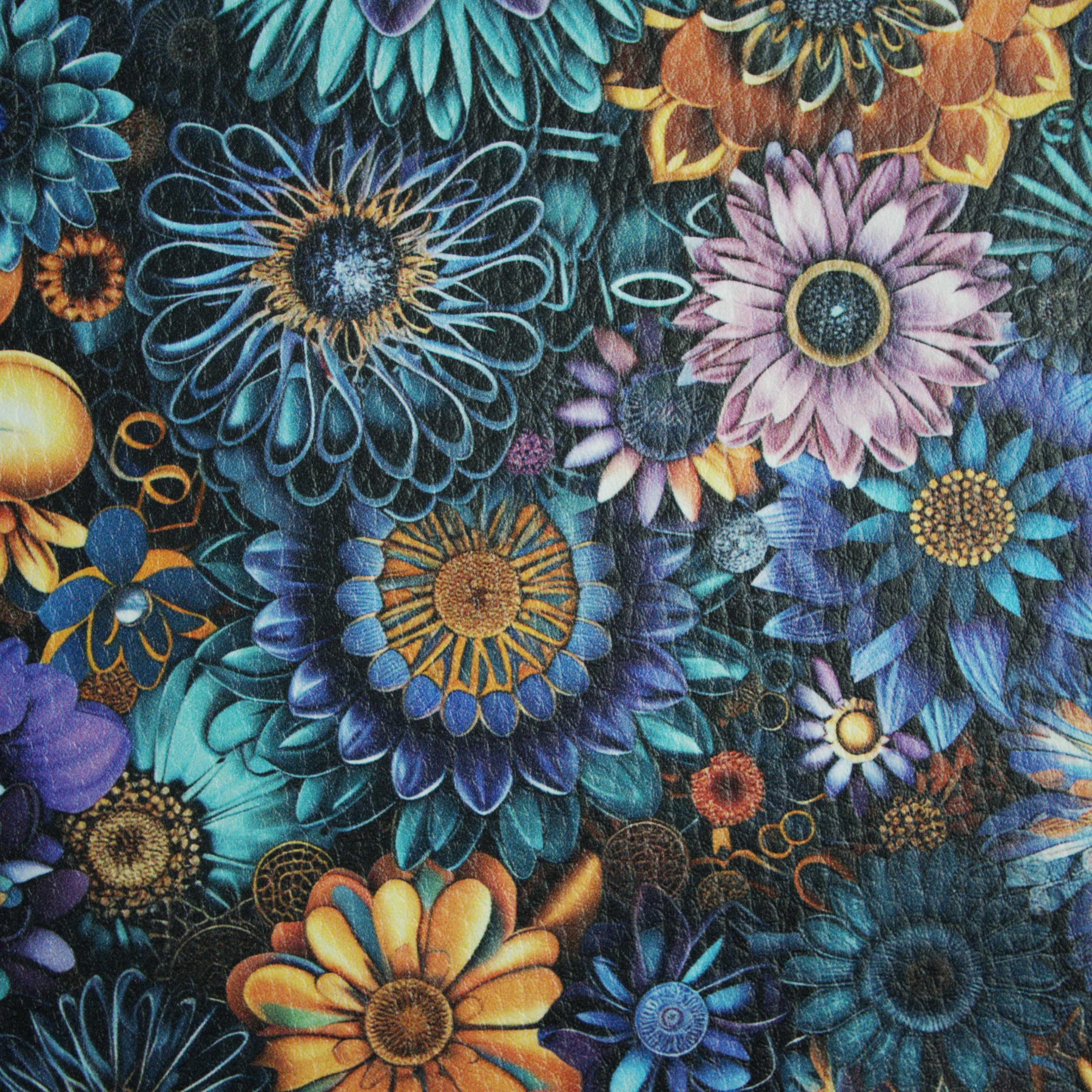 COLORFUL GERBERA (46 cm x 50 cm) - thick pressed leatherette