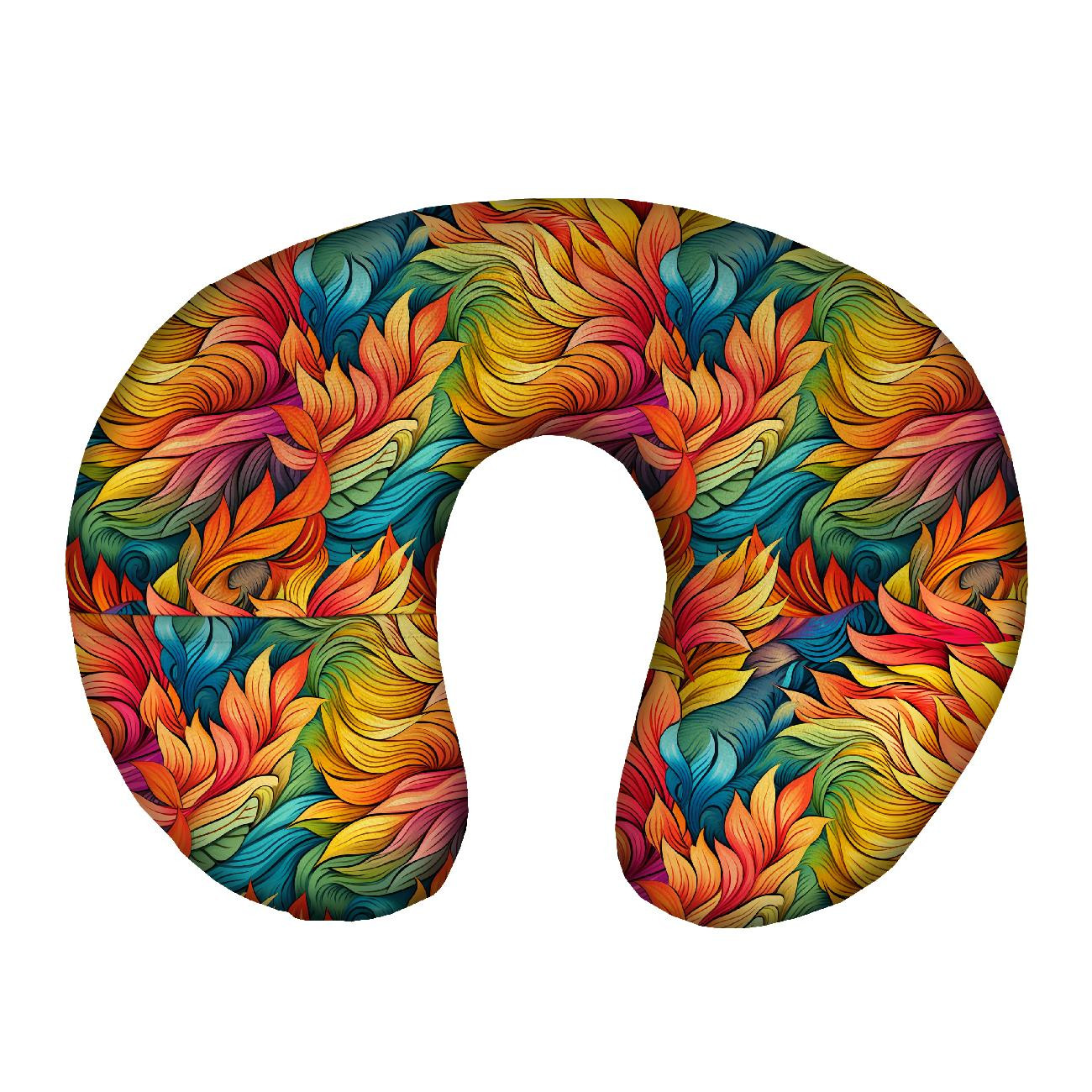 NECK PILLOW - COLORFUL LEAVES pat. 4 - sewing set