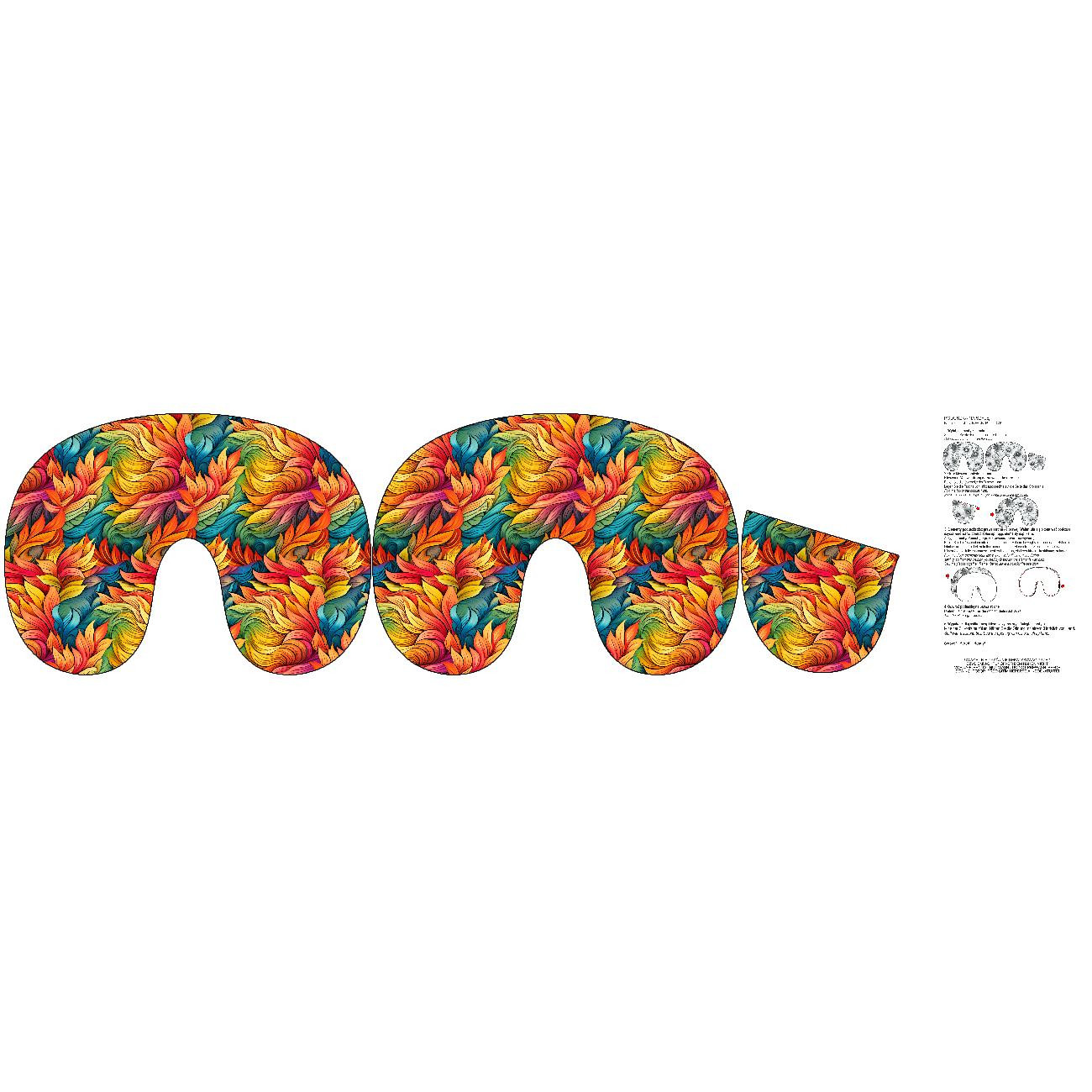 NECK PILLOW - COLORFUL LEAVES pat. 4 - sewing set