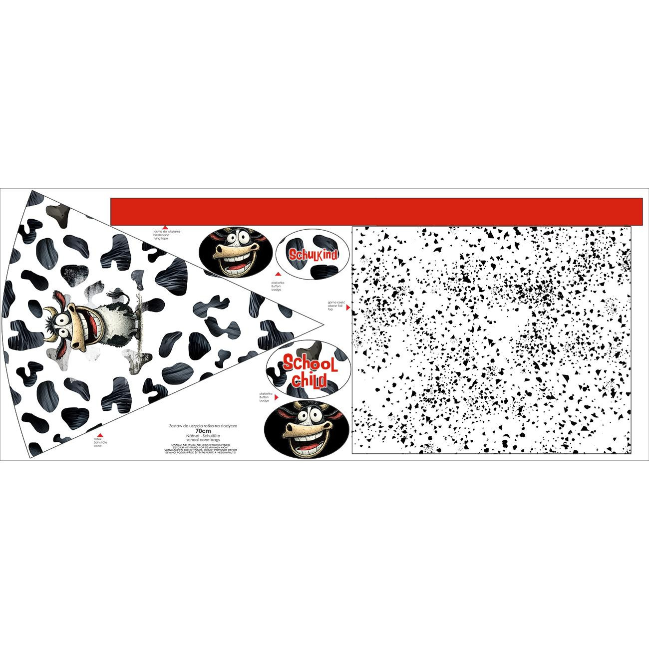 First Grade Candy Cone - COW BESSIE - sewing set