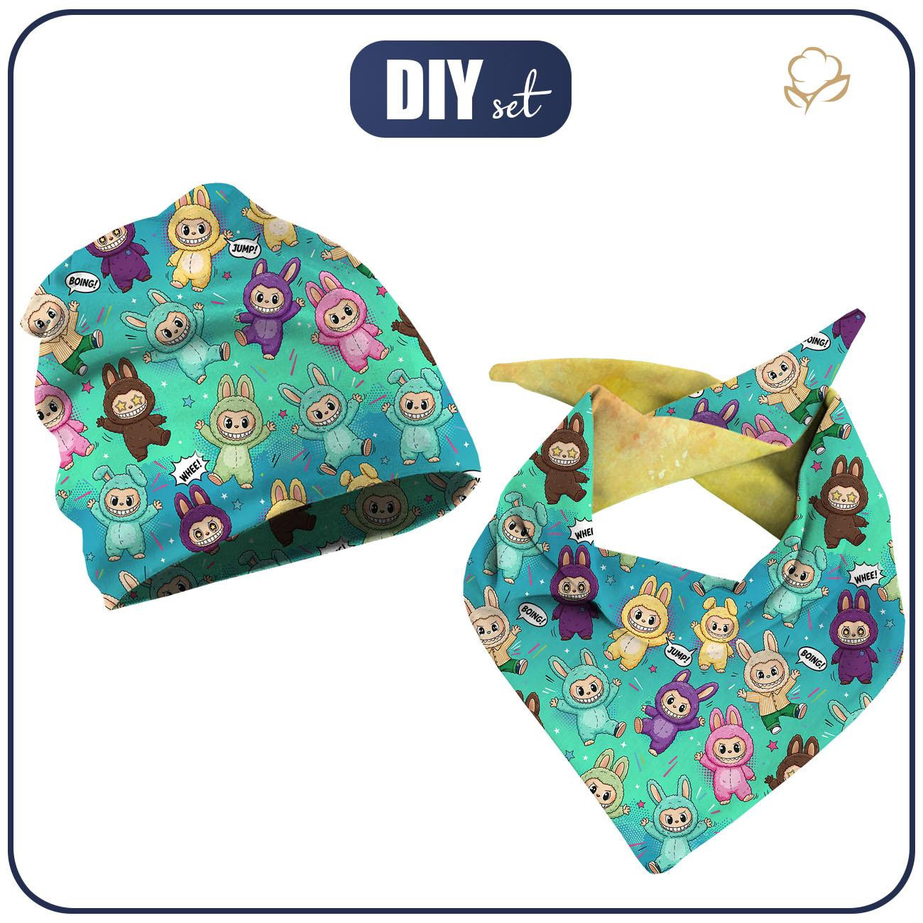 KID'S CAP AND SCARF (CLASSIC) - CREEPY CUTE WZ.3 - sewing set