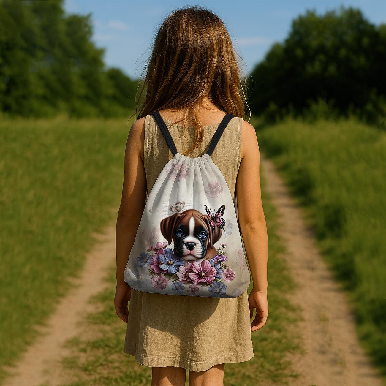 ANIMALS CUTE wz.16 - panel (60cm x 50cm)  Cotton muslin