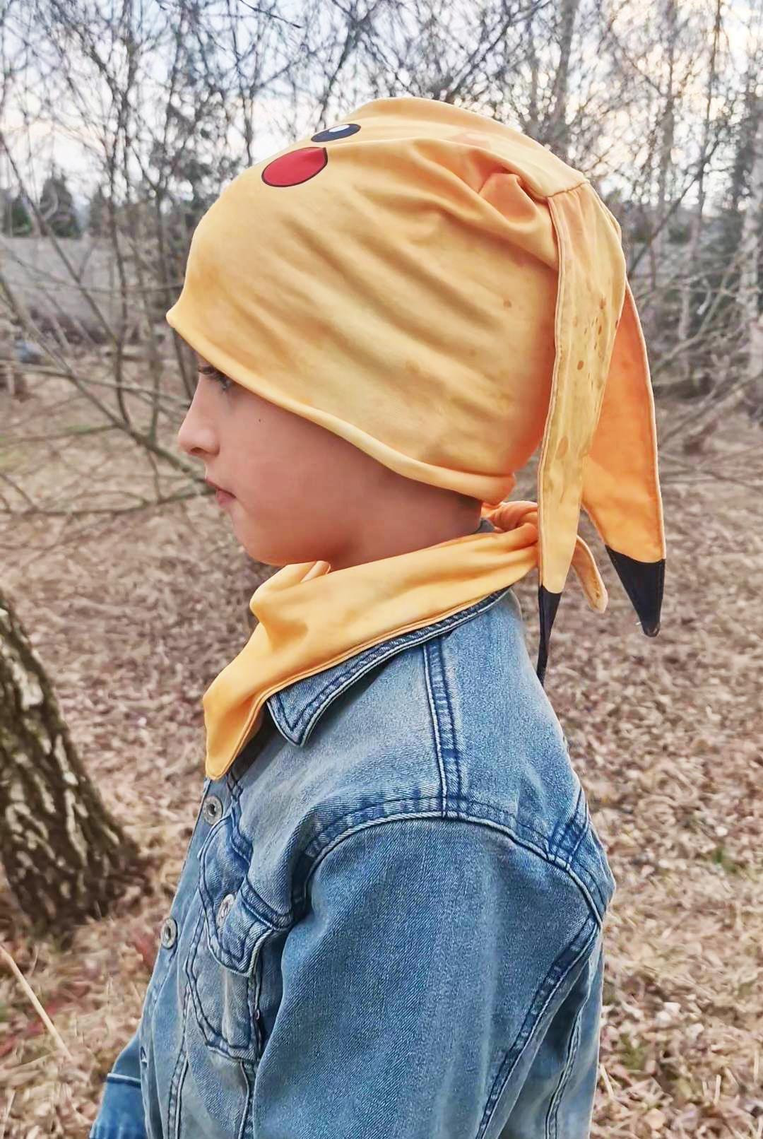 KID'S CAP AND SCARF (CLASSIC) - STORMTROOPER / CAMOUFLAGE pat. 2 (olive) - sewing set