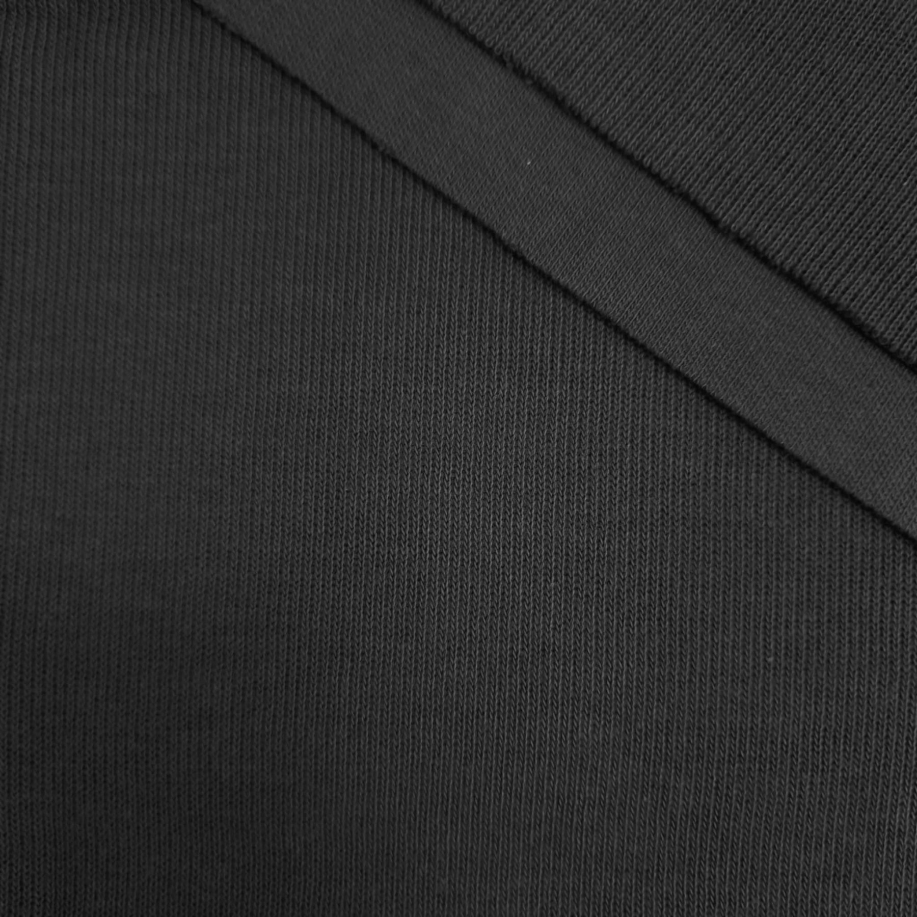 Exclusive Sweater-Knit Sweatshirt Fabric "Margot" - BLACK  (D-16)