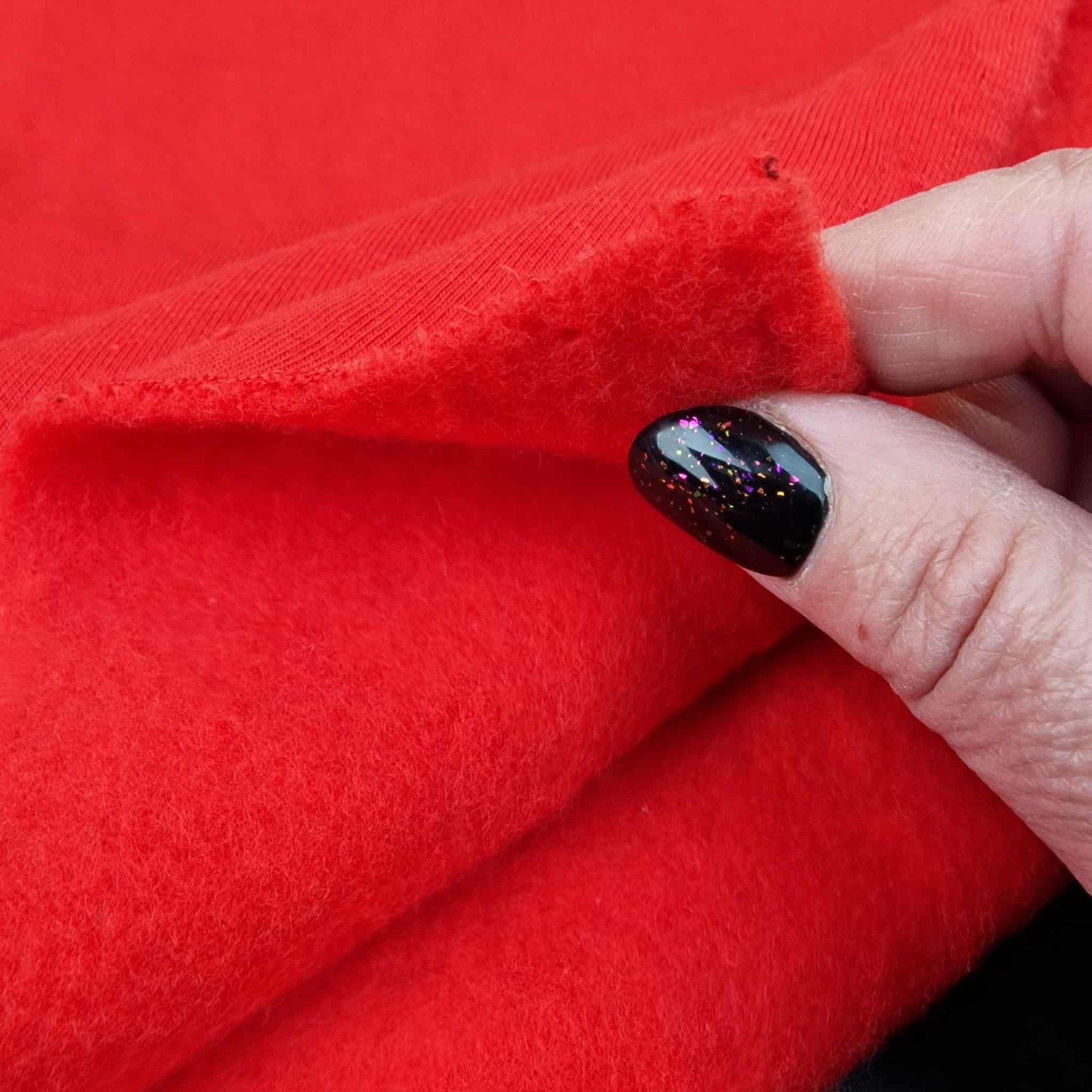 Thick brushed sweatshirt D300 - RED (D-18)