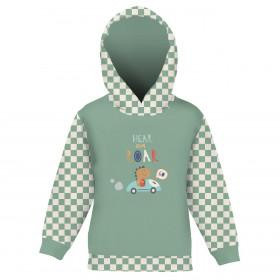 KID'S HOODIE "ALEX" (98/104) - HEAR HIM ROAR - looped knit fabric 