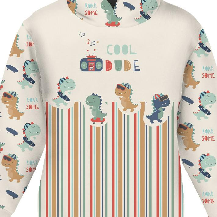 KID'S HOODIE (ALEX) - DINO / COOL DUDE - sewing set