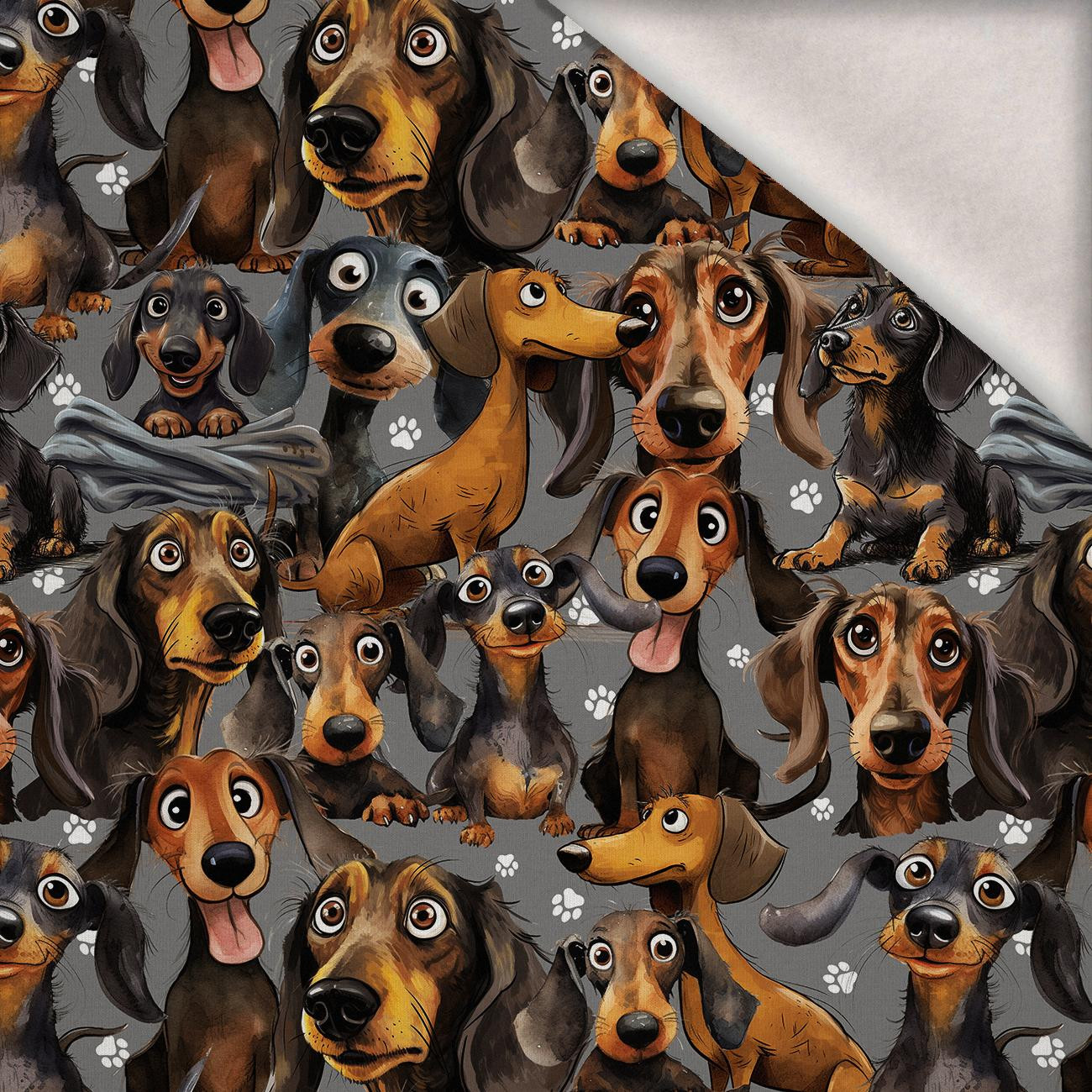 DOGS PAT. 1 - brushed knitwear with elastane ITY