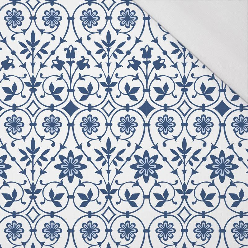 FLOWERS pattern no. 1 (classic blue) - single jersey with elastane 