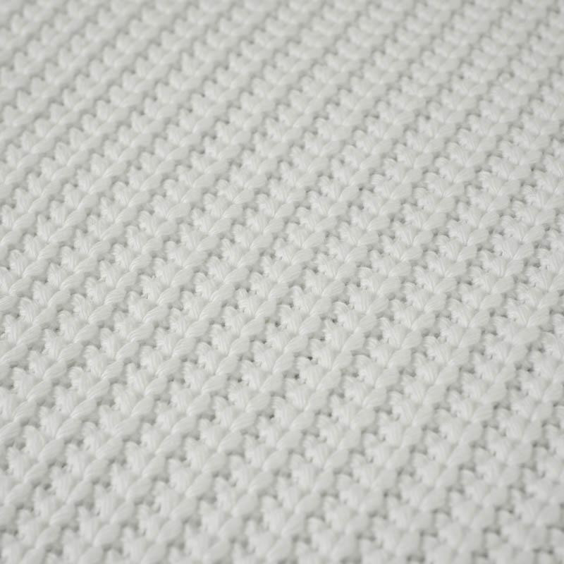 WHITE - Cotton sweater knit fabric 505g