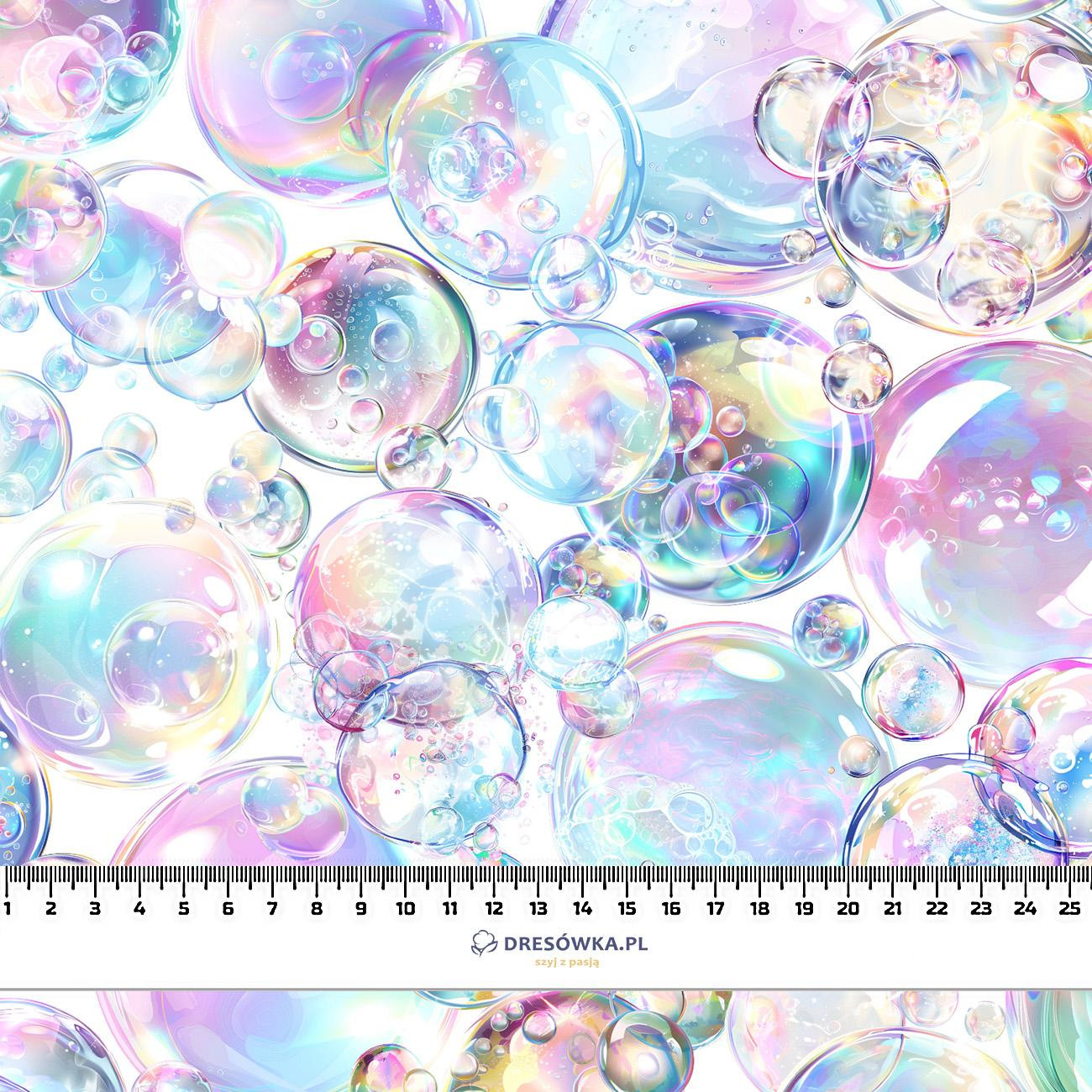 RAINBOW BUBBLES - Waterproof woven fabric