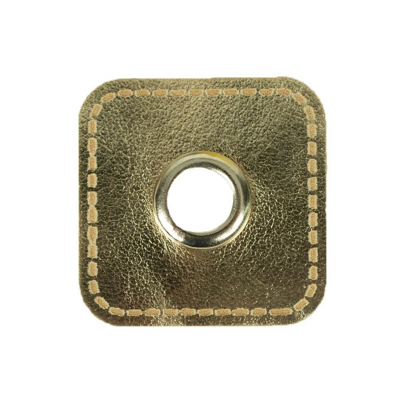 Washer with eyelet square -  light gold