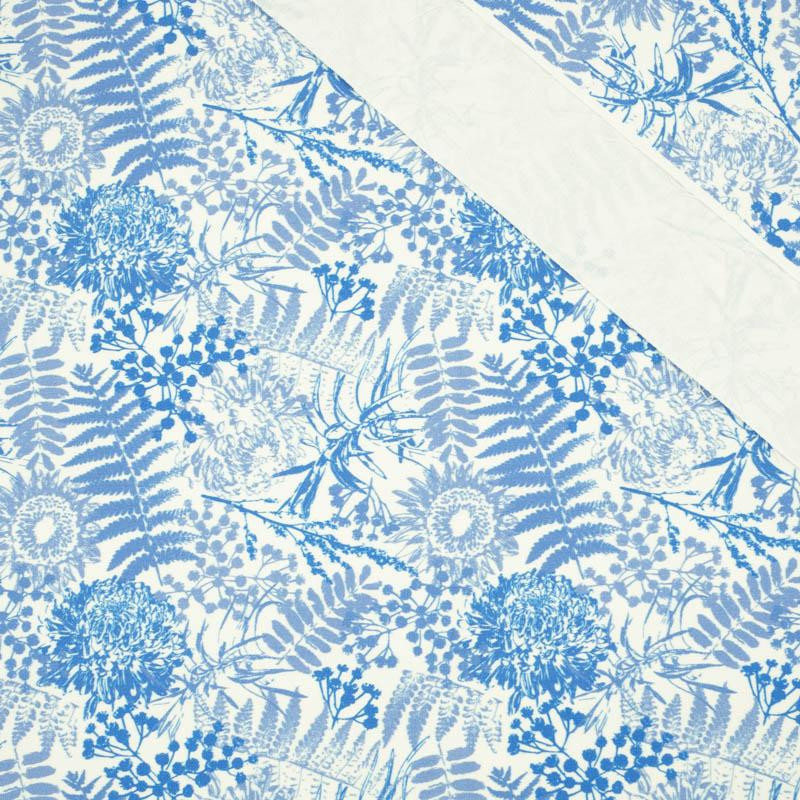 50cm BLUE FERNS (CLASSIC BLUE) - Cotton drill