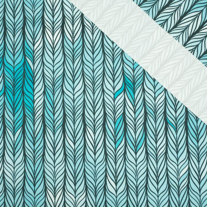 BRAID / sea blue - Waterproof woven fabric