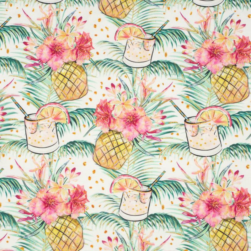 PINEAPPLE DRINK - looped knit fabric