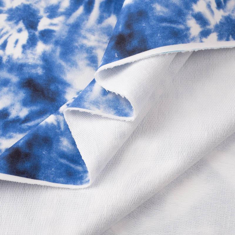 BATIK pat. 1 / classic blue - looped knit fabric