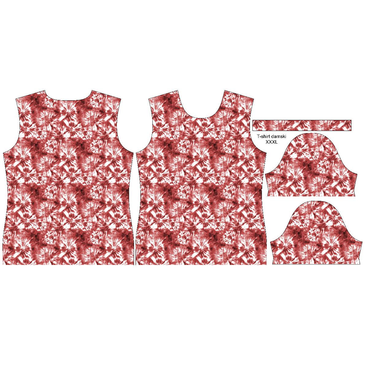 WOMEN’S T-SHIRT - BATIK pat. 1 / red - single jersey