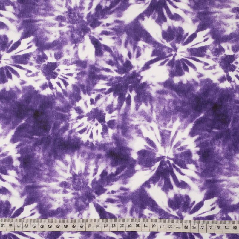 BATIK pat. 1 / purple - looped knit fabric