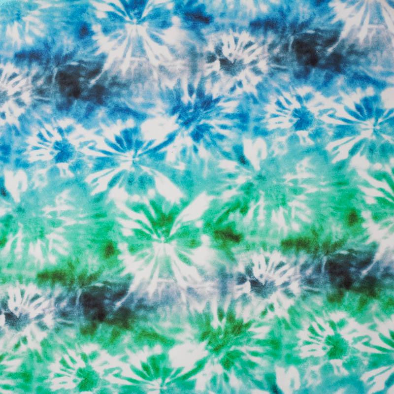 BATIK pat. 1 / blue - green - looped knit fabric
