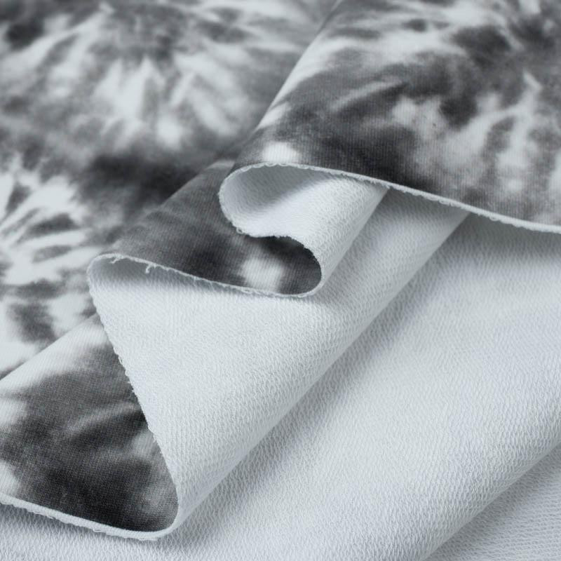 BATIK pat. 1 / grey - looped knit fabric