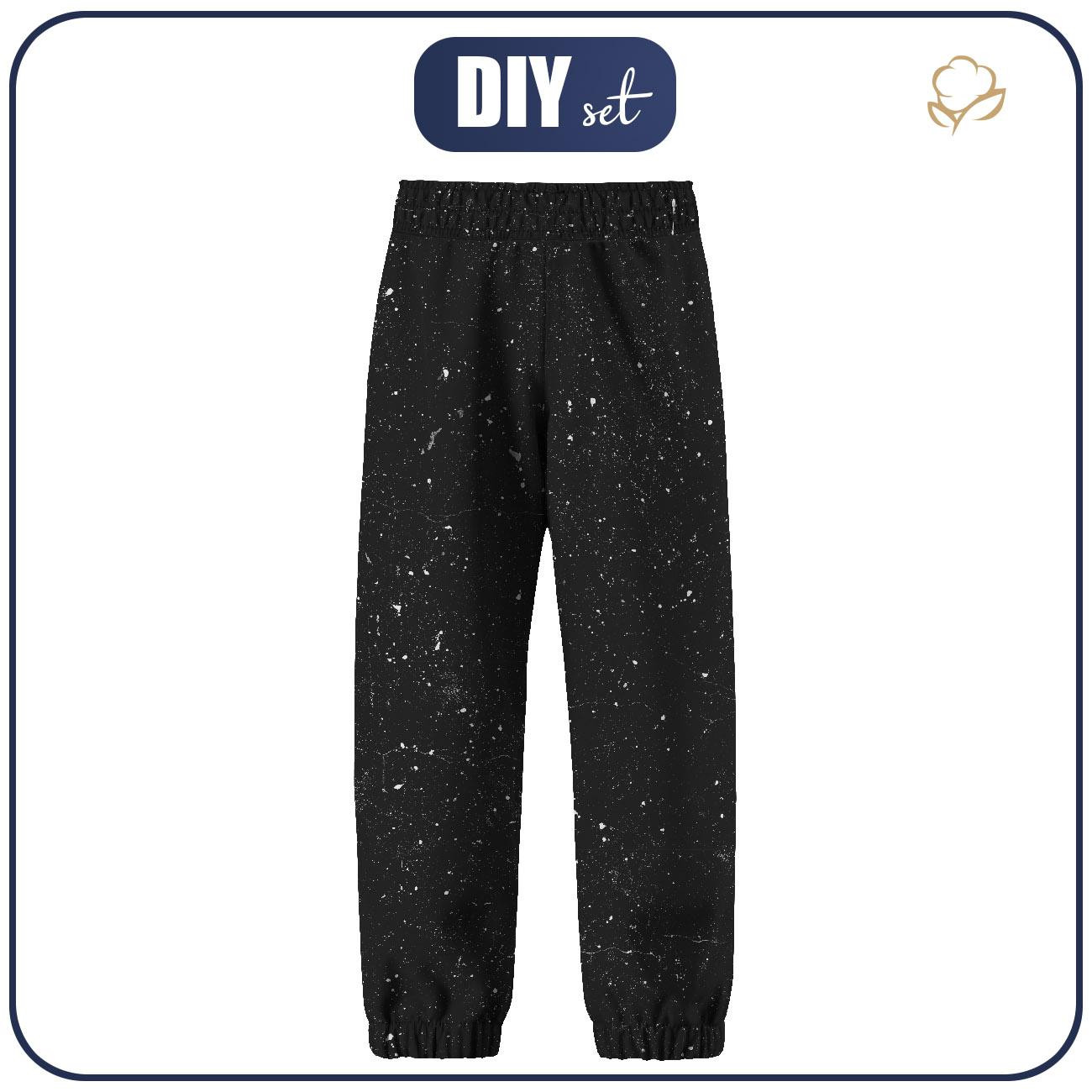 CHILDREN'S SOFTSHELL TROUSERS (YETI) - CONCRETE / black - sewing set