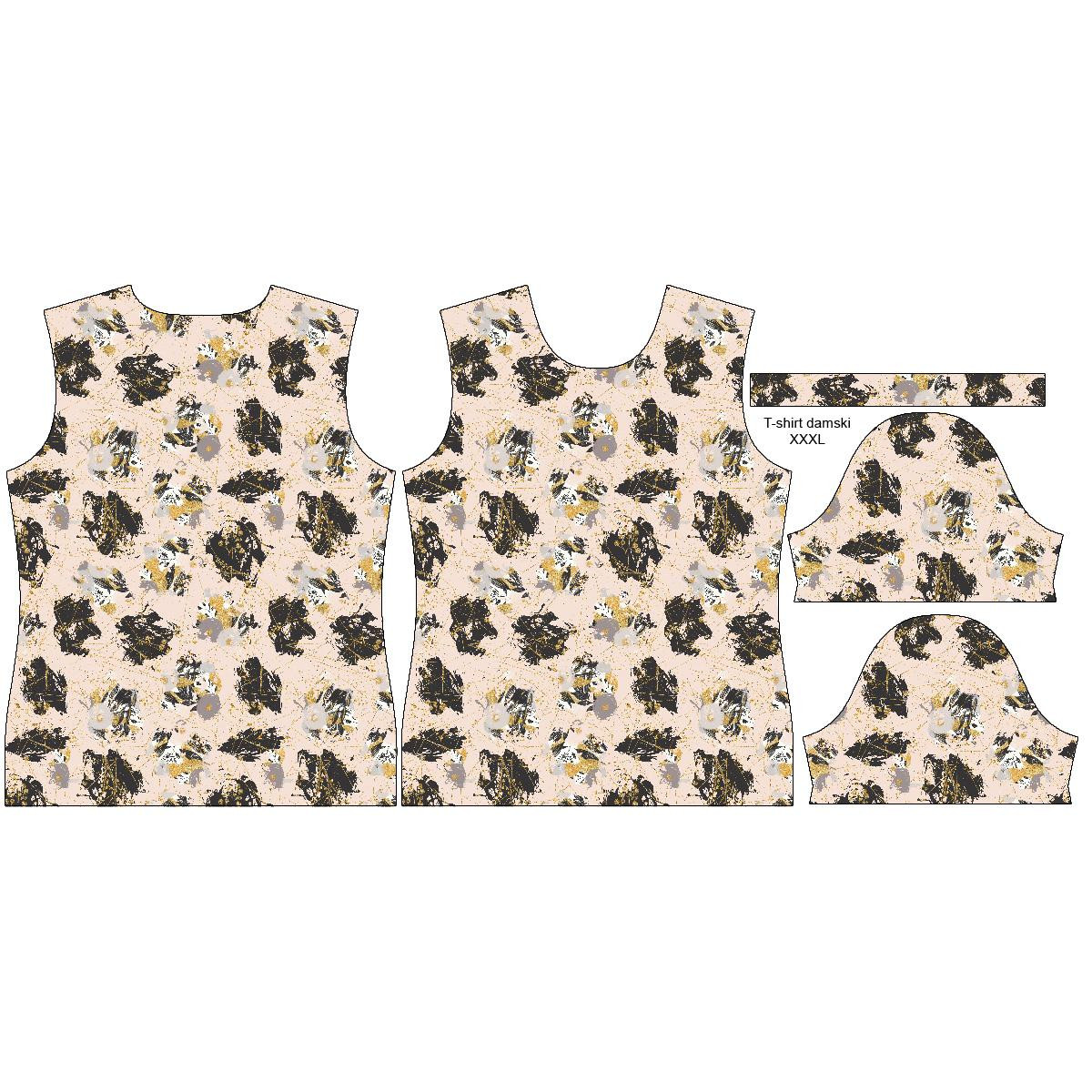 WOMEN’S T-SHIRT - FLOWER BOUQUET  pat. 3 (gold) - single jersey