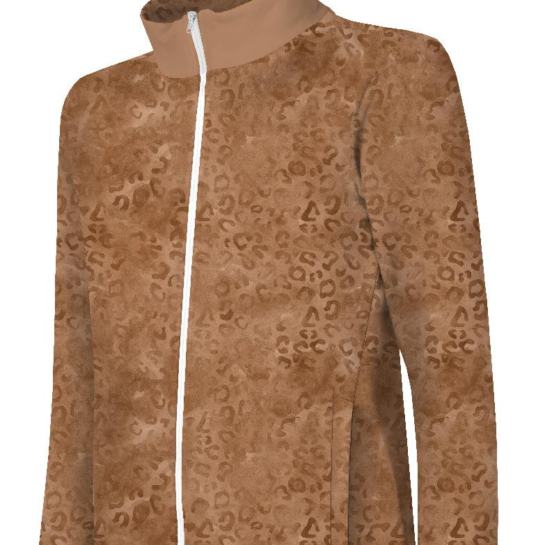 "MAX" CHILDREN'S TRAINING JACKET - BROWN SPOTS - knit with short nap