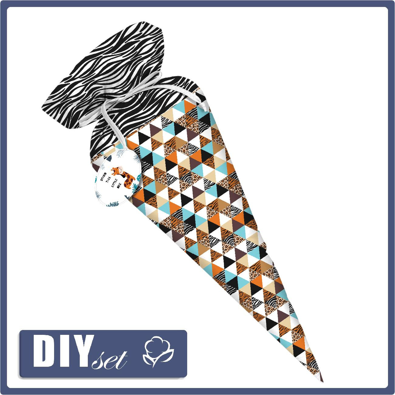 First Grade Candy Cone - TRIANGLES / SPOTS - sewing set