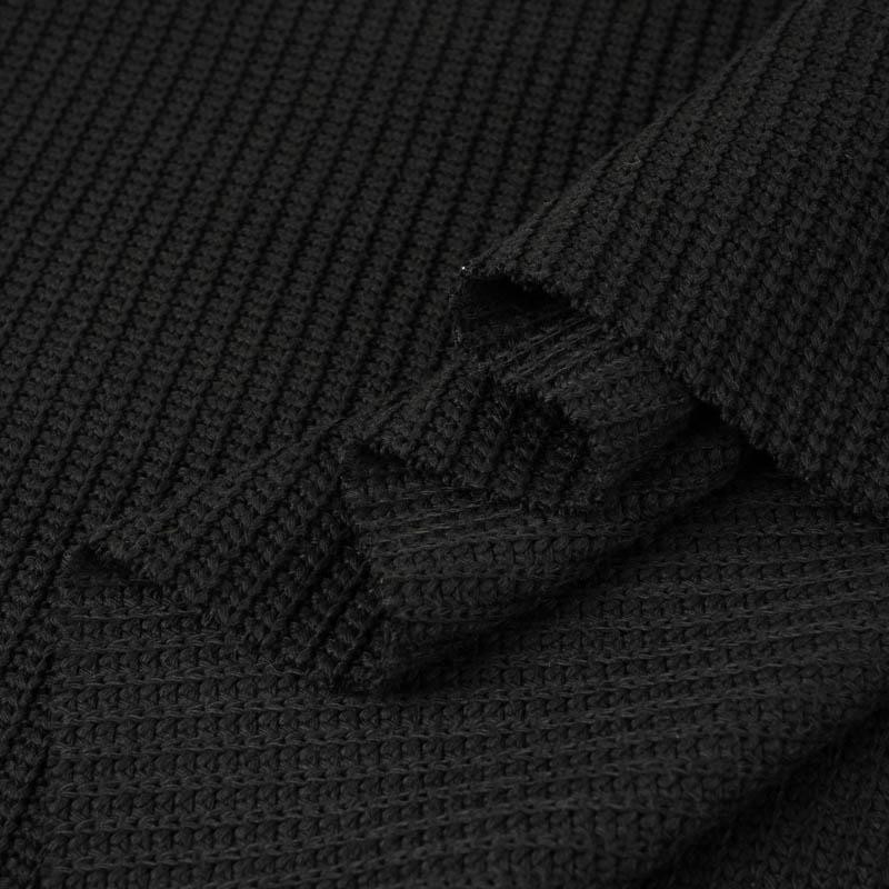 50cm - BLACK - Cotton sweater knit fabric