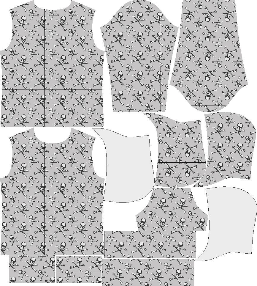 MEN’S HOODIE (COLORADO) - SKULLS AND BONES - sewing set 