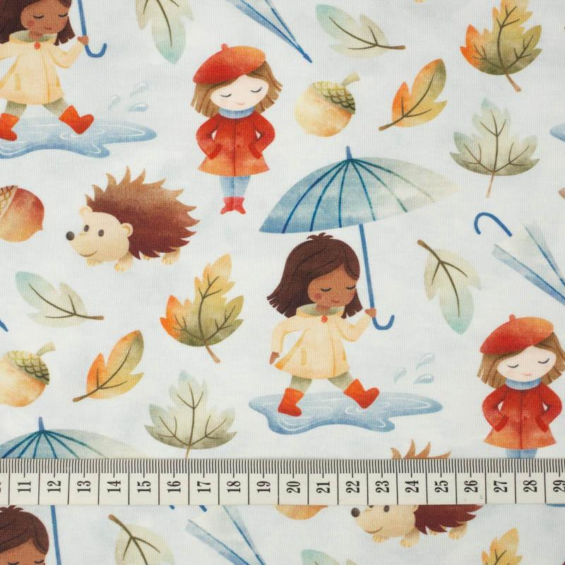 RAINY ADVENTURE (AUTUMN GIRL) - looped knit fabric