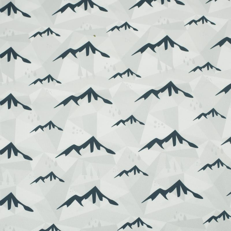 MOUNTAINS (adventure) / grey - Waterproof woven fabric