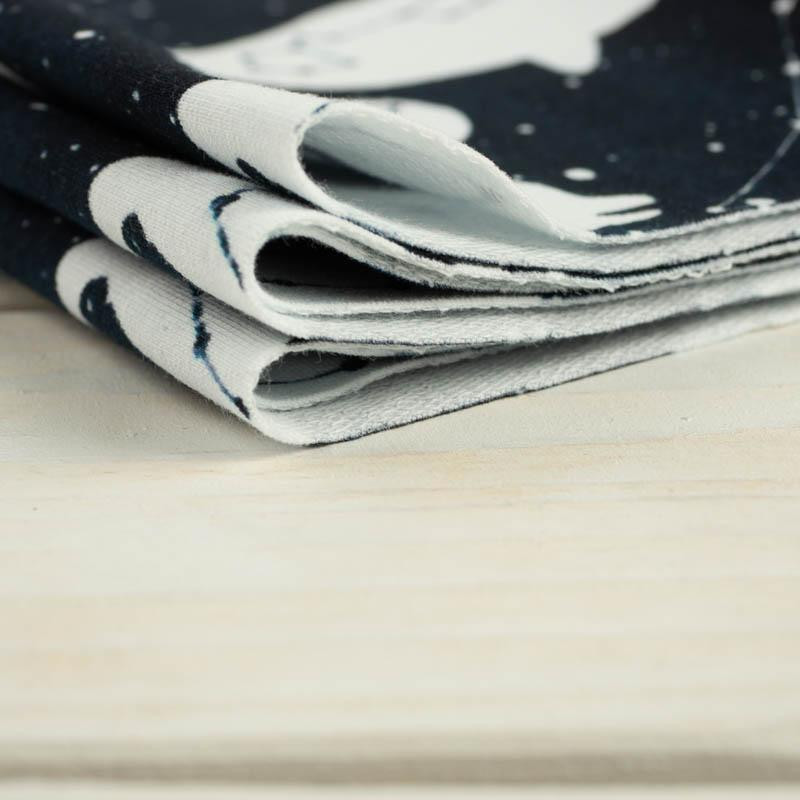 GALACTIC OCEAN (GALACTIC ANIMALS) / navy - looped knit fabric