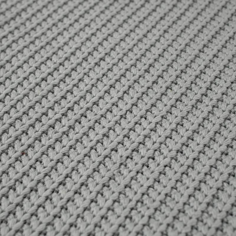 LIGHT GRAY - Cotton sweater knit fabric
