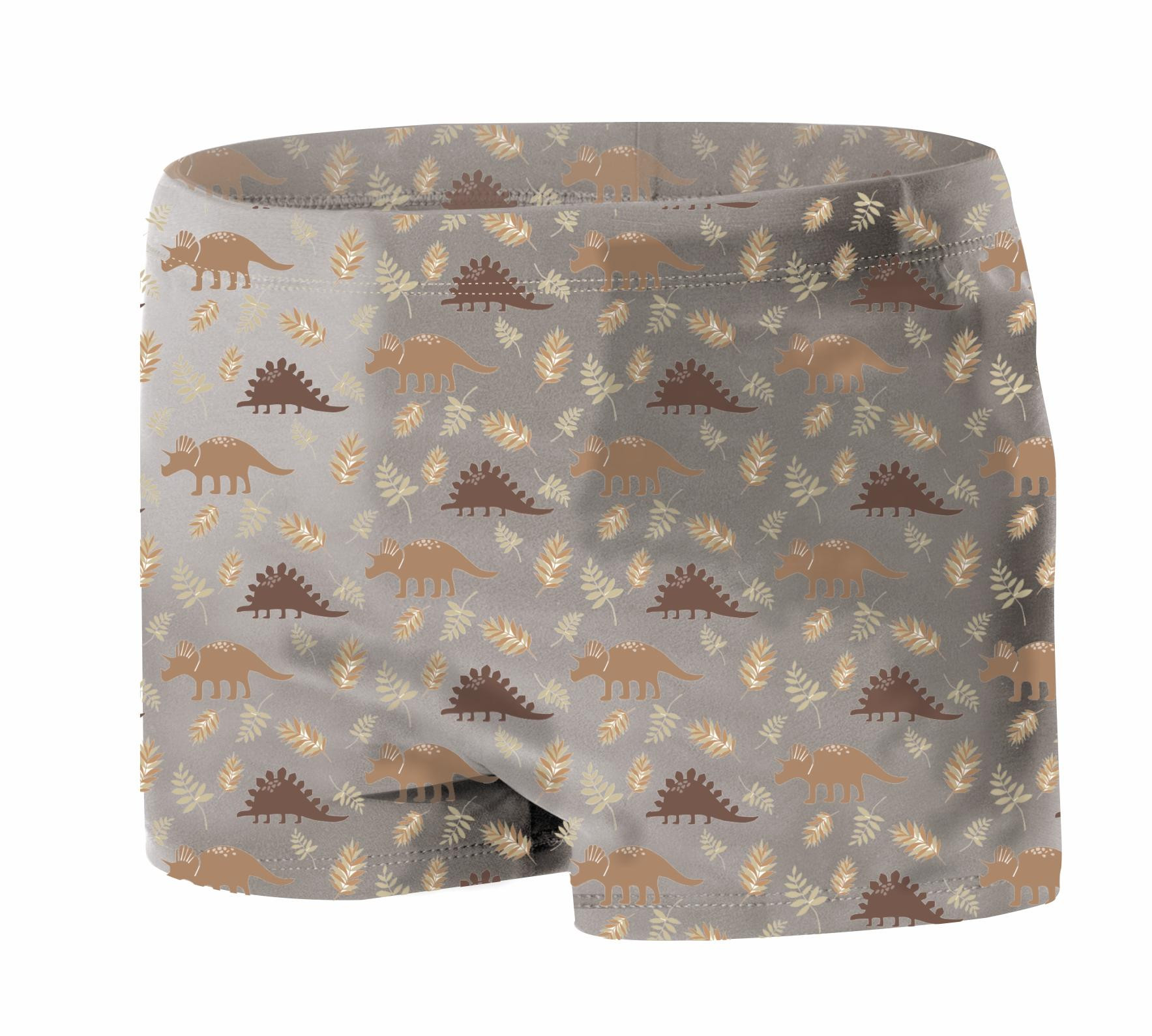 Boy's swim trunks - BROWN DINOSAURS PAT. 4  - sewing set
