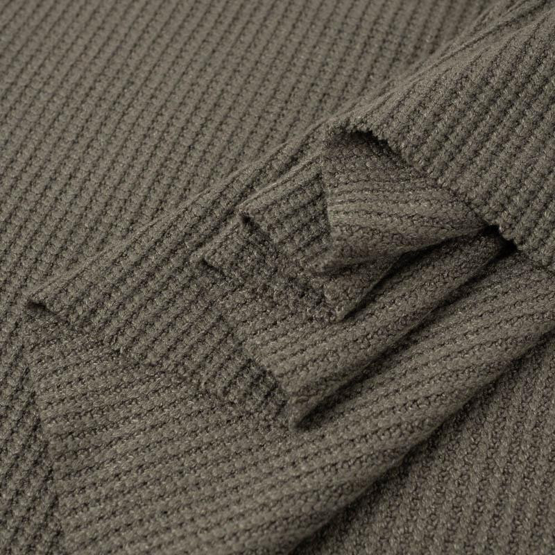 KHAKI - Viscose sweater knit fabric