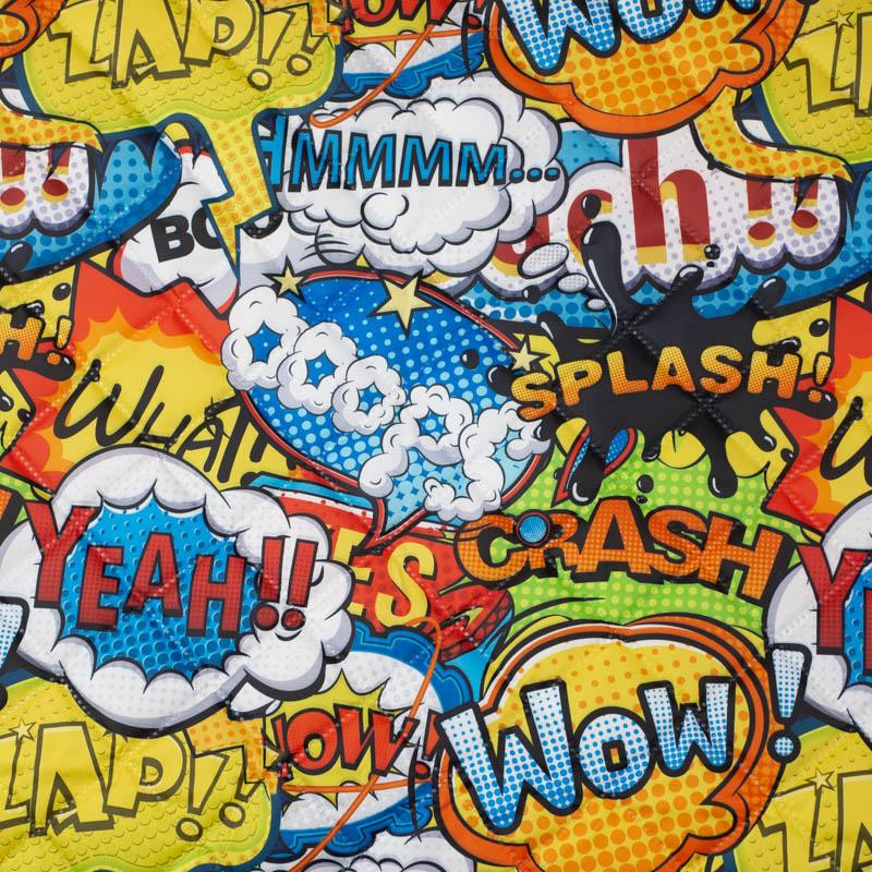 COMIC BOOK - Quilted nylon fabric 