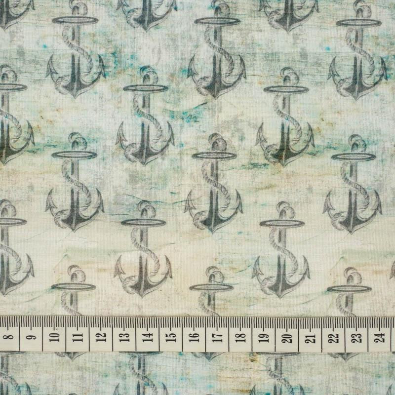 ANCHORS pat. 1 (SEA ABYSS)  - looped knit fabric