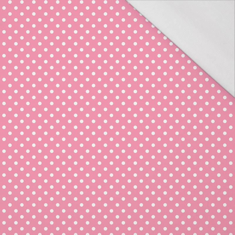 DOTS WHITE / pink - single jersey with elastane 