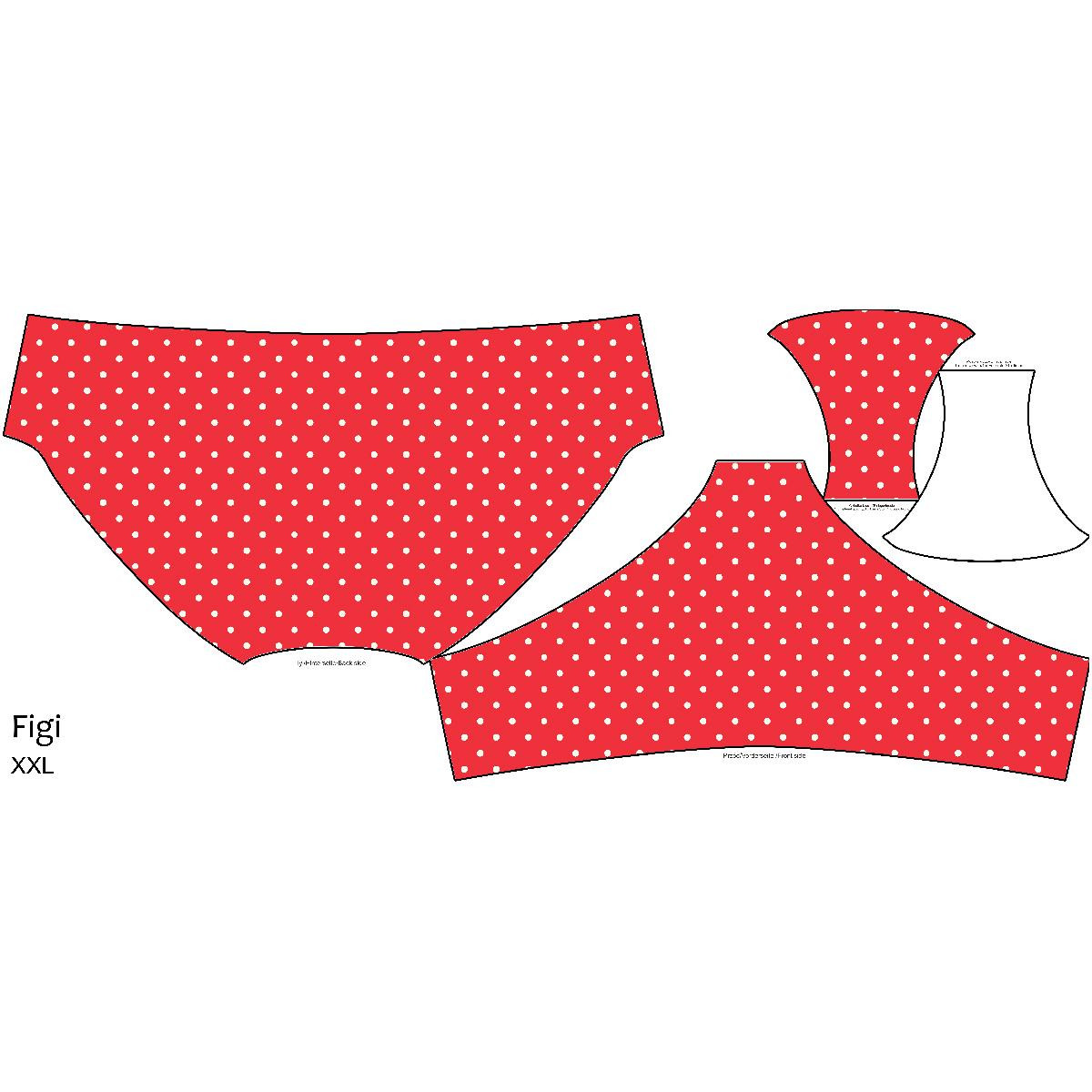 WOMEN'S PANTIES - WHITE DOTSIES / red 