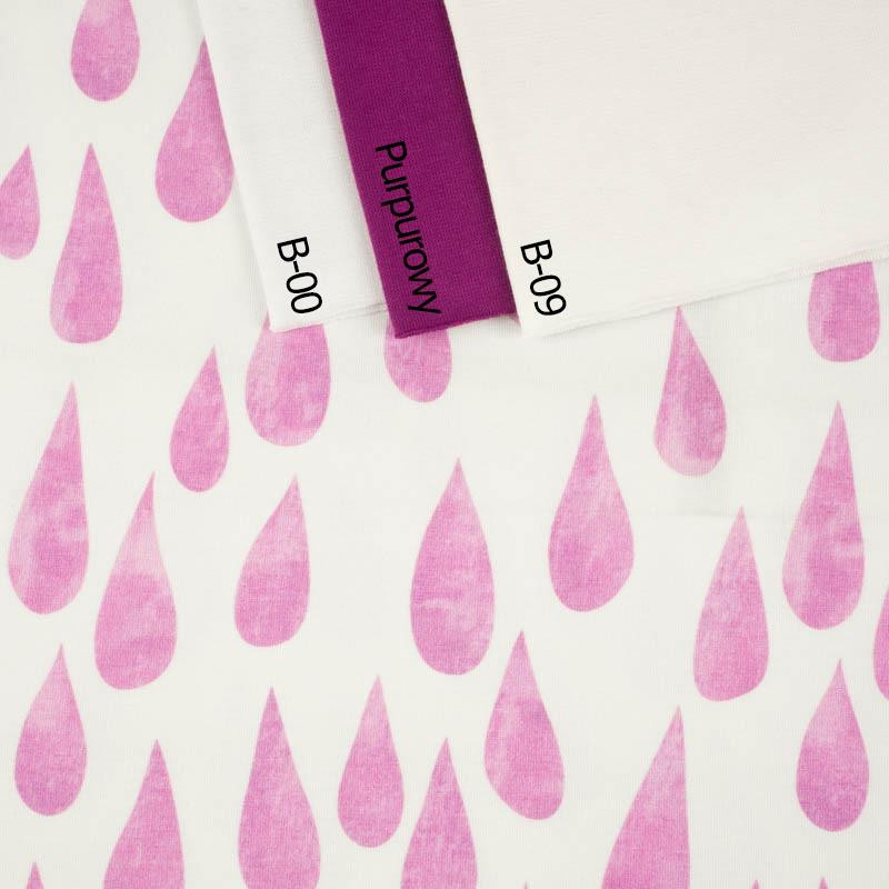 BIG DROPS ( pink ) / white - single jersey with elastane 