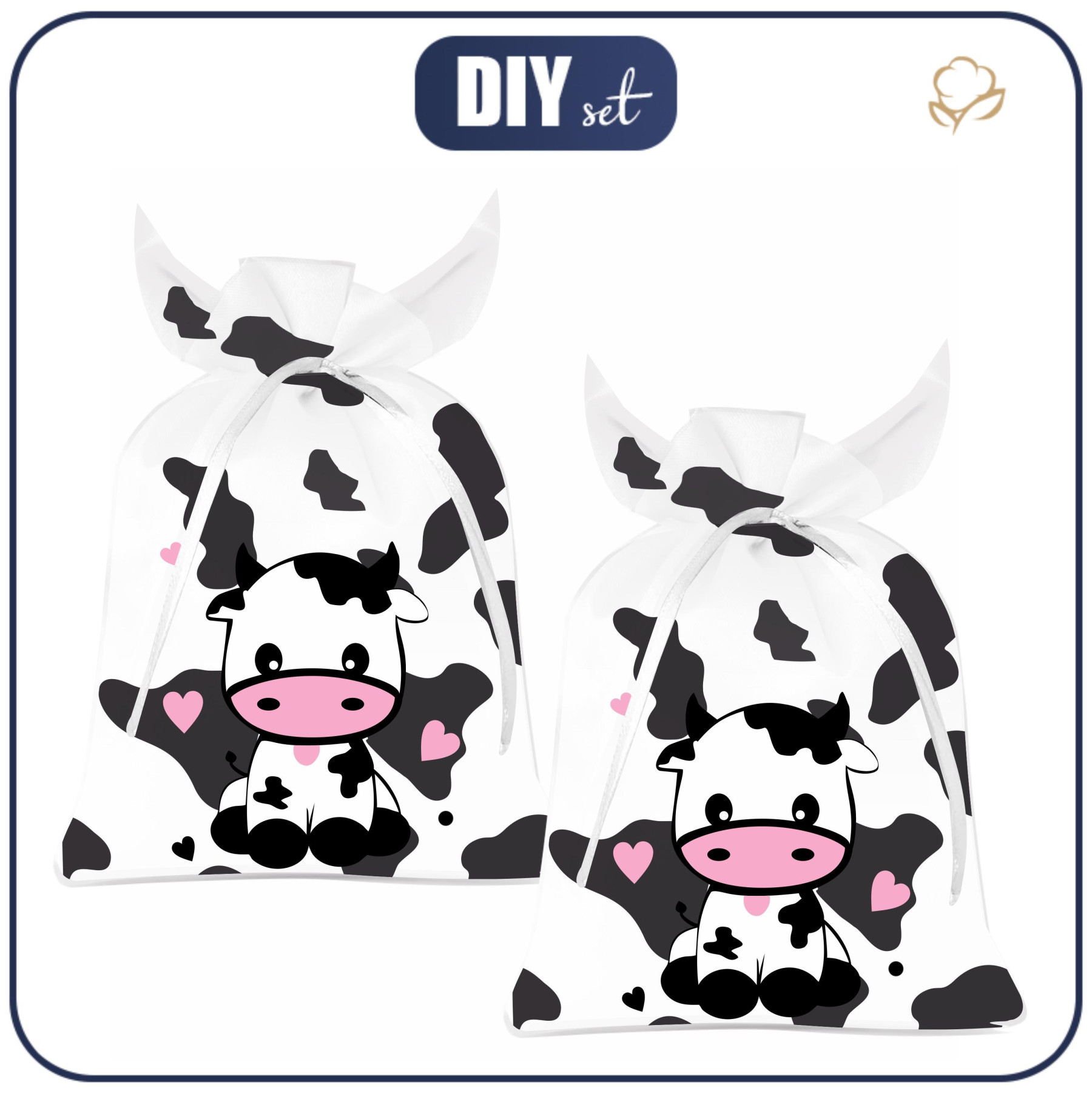 Gift pouches - COW ADELE - sewing set