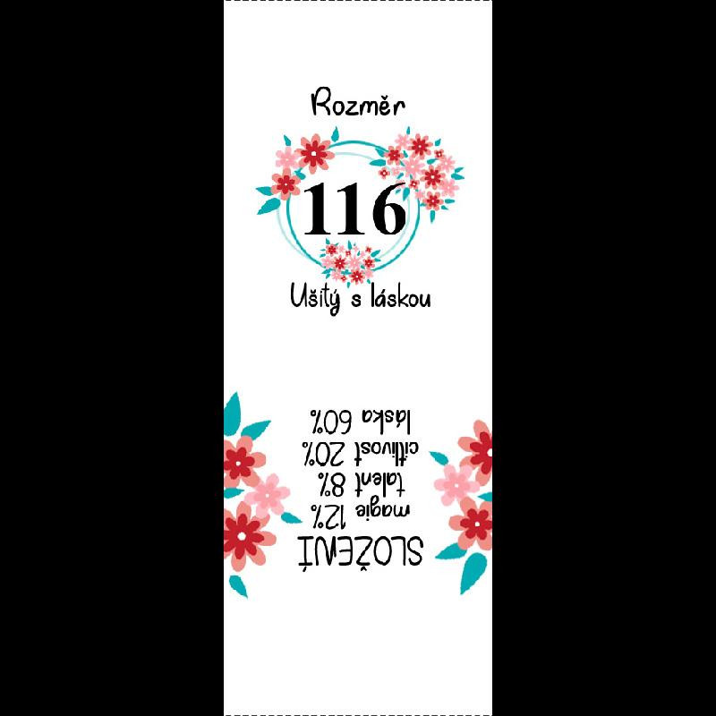 Girlish care tag "FLOWERS " CZ - 9 pcs set / Choice of sizes