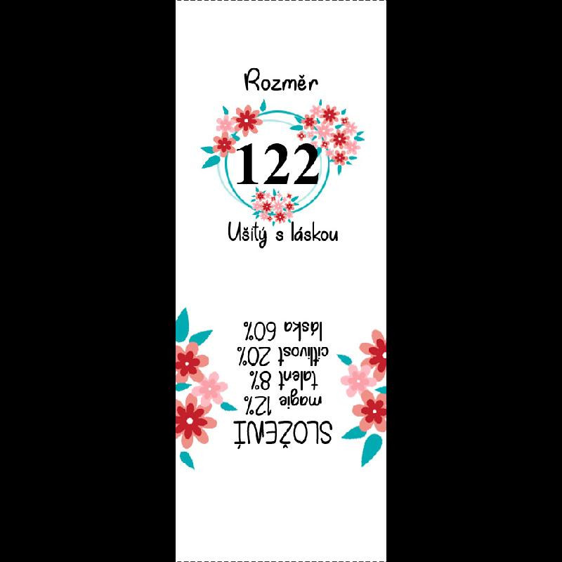 Girlish care tag "FLOWERS " CZ - 9 pcs set / Choice of sizes