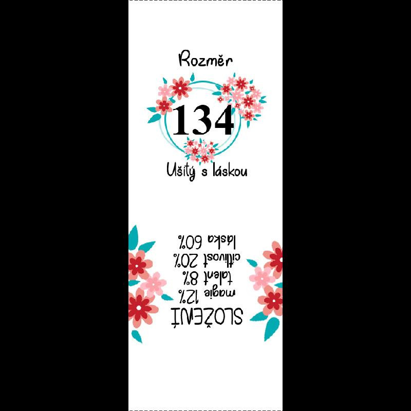 Girlish care tag "FLOWERS " CZ - 9 pcs set / Choice of sizes